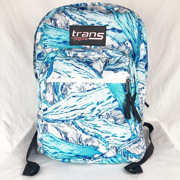 Jansport trans Blue Wave Bookbag Backpack - Picture 1 of 7